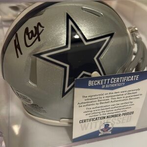 Amari Cooper signed Dallas Cowboys Mini Helmet (Beckett COA)
